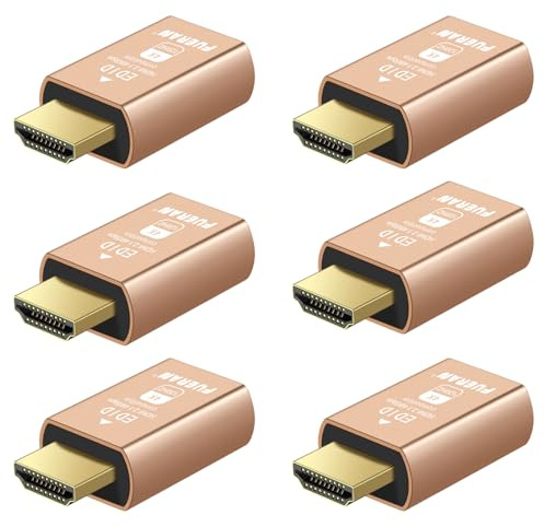 FUERAN Emulador de pantalla virtual HDMI 2.1 4K a 120Hz, adaptador sin cabeza, adaptador de pantalla HDMI, compatible con 3840 x 2160 @ 120 Hz, 1440P a 120 Hz, 1080P a 120 Hz, emulador EDID para