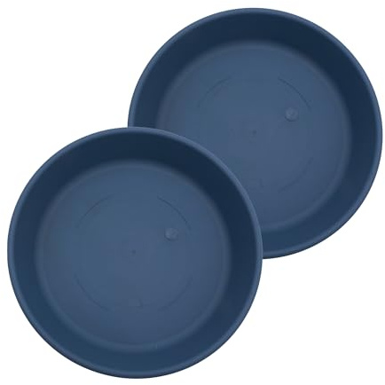 The HC Companies Soucoupe en Plastique pour Pot de Fleurs, pour l'extérieur et l'intérieur, Design Traditionnel pour l'évacuation de l'eau, Durable et élégant, 53,3 cm de diamètre, Bleu Ardoise