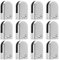 MAKTSAM 12 PCS 8-10mm Stainless Steel Glass Clamps, Adjustable Guardrail Glass Clip Glass Bracket Flat Back for Staircase Railing, Window, Handrail