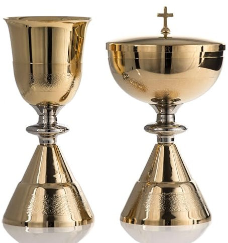 Holyart Calice et ciboire Bicolore crénelés, Calice