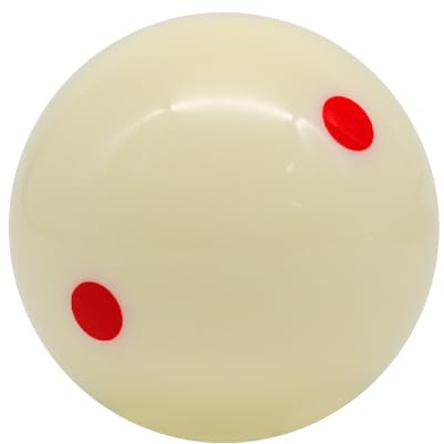 FORYNXHWIN Palla da biliardo in resina con puntini rossi, 57,2 mm, per allenamento e sport ricreativi