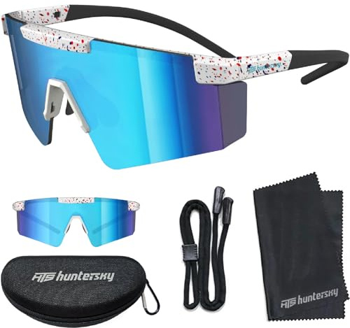 HTS HUNTERSKY Lunettes de soleil de mode Z87 UV400 pour hommes et femmes, course, cyclisme, baseball et activités sportives en extérieur – Modèle F31UA