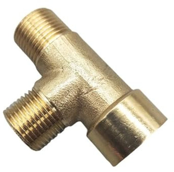 Pneumatic Plumbing Brass Pipe Fitting Male/Female Thread 1/8 1/4 3/8 1/2 BSP Tee Type Copper Fittings Adapter,MMF,1/2