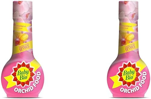 HOCHSTE® Baby Bio Orchid Food 175ml Concentrated Fertiliser for Healthy Growth and Vibrant Blooms Makes Up to 70L Feed for Strong Roots Lush Leaves and Beautiful Flowers Pink 175ml 2 Pack