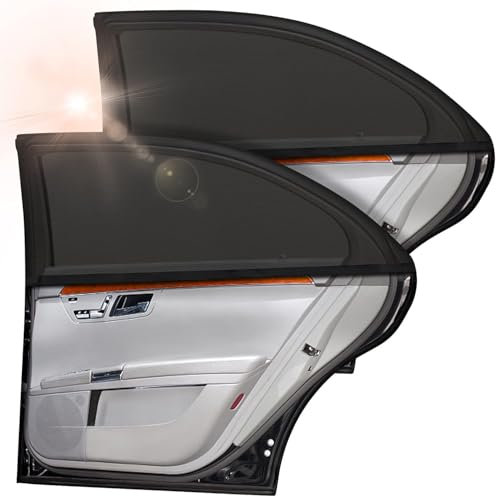 Sonnenschutz Auto Baby, 2 Stück Universal Elastizitä Sonnenblende Auto Netz für Seitenfenster, Sonnenschutz Auto Kinder mit UV Schutz & Hitzeschutz, Privatsphäre Für Kinder Haustiere, Fit 98% Autos