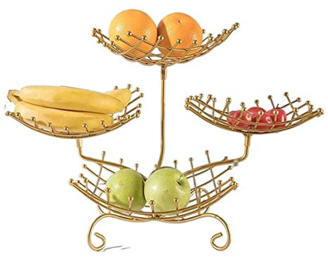 JYARZ Panier Fruit Porte Fruits Assiette De Fruits Multicouche Creative Modern Fruit Bowl Snack Stand Exquis Fruit Basket Shelf Design Déco Cuisine(35cm)
