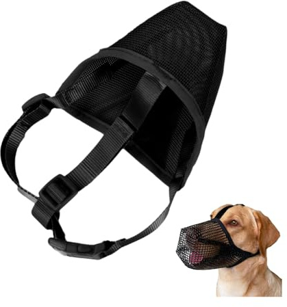 YZROHYI Schäferhund Maulkorb Hund Groß,Hunter Maulkörbe für Kleine Hunde Beisskorb,Maulkorb Labrador Retriever,Dog Muzzle,Atmungsaktive Haustier Maske,Weicher Netzmaulkorb Hund zum Lecken und Kauen-XL
