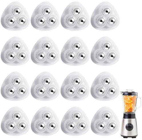 SHUOHONG 16 Piezas Ruedas para Muebles, Ruedas Muebles Rotación de 360 Grados, Rueda para Mover Muebles Autoadhesivo, Mini Ruedas Adhesivas Giratorias Rodamientos de Bolas para Muebles (Transparente)