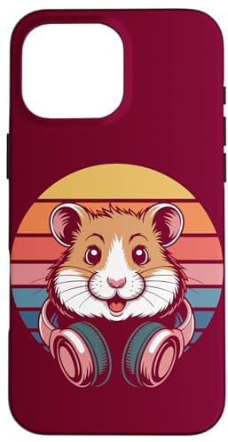 Casque DJ Hamster pour hamster Coque pour iPhone 16 Pro Max