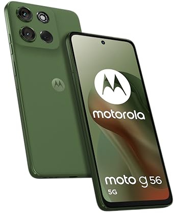 Motorola g 56 8, 256 Go, Smartphone debloqué, écran 6,72, Appareil Photo 50 MP, Batterie 5200 mAh, Dill (Vert), Coque de Protection et câble USB C Inclus