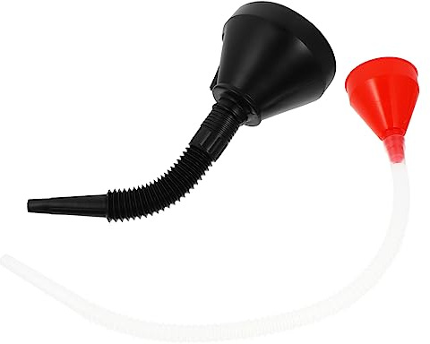 Zerodeko 2pezzi Imbuto Per Auto Bocca Lunga in Plastica Imbuto Per Liquidi Per Olio Trasmissione Per Benzina Per Olio Motore