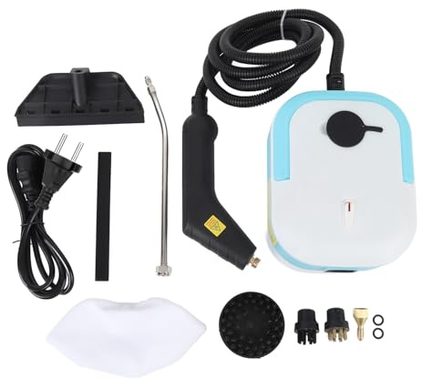 Limpiador a vapor de mano, potente, portátil, multifuncional, 1200 W, calentamiento rápido, 10 s, vapor rápido para cocina, baño, azulejos, detalles de automóviles, material ABS,