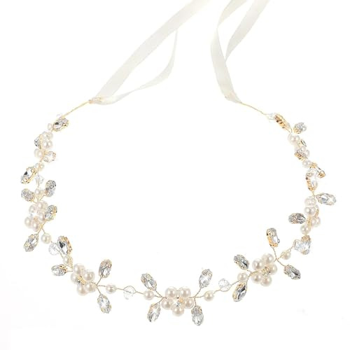 Luxorium 1 Stück Haarschmuck Kommunion Mädchen Blumenkranz Haarkranz für Kinder Hochzeit Taufe Erstkommunion Kopfschmuck Haarreif