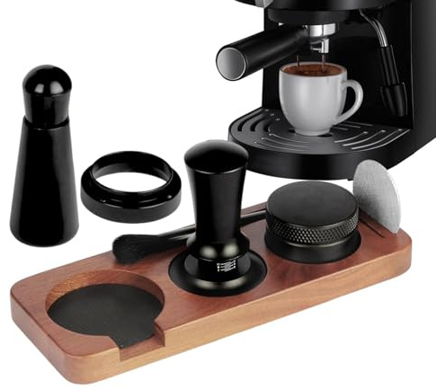 Juego de manipulación de café expreso - Juego ďe manipulación đe café, kit d́e accesorios para máquina d̄e çafé expreso | Kit dé accesorios ďé đé 7 piezas d́é 58mm con tampones calibrados, ani