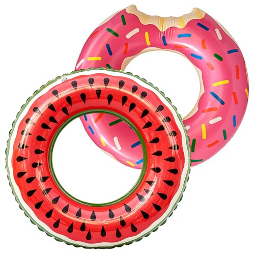 2Pcs Rubber Ring, Swimming Pool Floats Set of Two