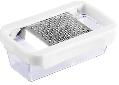 Fackelmann 45431 Râpe à Muscade Mini en Acier Inoxydable - Blanc, 10 x 6 x 3,5 cm