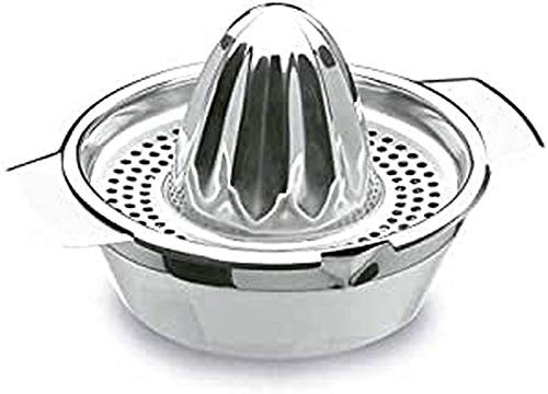 LACOR 62952 - Exprimidor Manual Acero Inoxidable, 10 cm - Menaje de Cocina | En acero inoxidable, zumos naturales al instante; ideal para cocina profesional y uso diario en casa, para tu cocina cada día