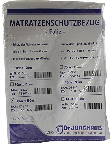 MATRATZEN SCHUTZBEZUG Folie 0,1 mm 100x200 cm weiß 1 St