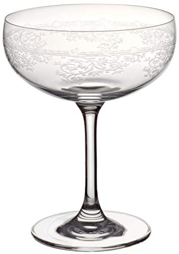 Sektschale Schaumweinschale Champagner Kristallglas 280ml Panto Floral