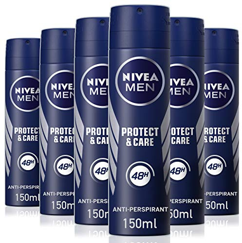 Nivea Men Protect and Care Anti-Transpirant Deo-Spray, 150 ml, 6er-Pack