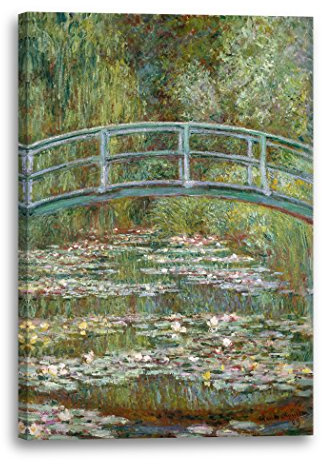 Printed Paintings Leinwand (60x80cm): Claude Monet - japanische Brücke über den Seerosenteich (18