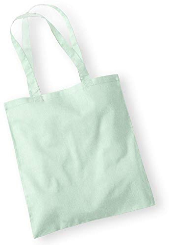 Westford Mill - Baumwoll-Tragetasche mit langen Henkeln / Pastel Mint, One