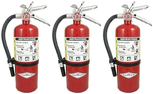 (Lot Of 3) B-500, ABC Fire Extinguishers - Wall Hook Bracket Included, UL. 2A-10B:C Rated