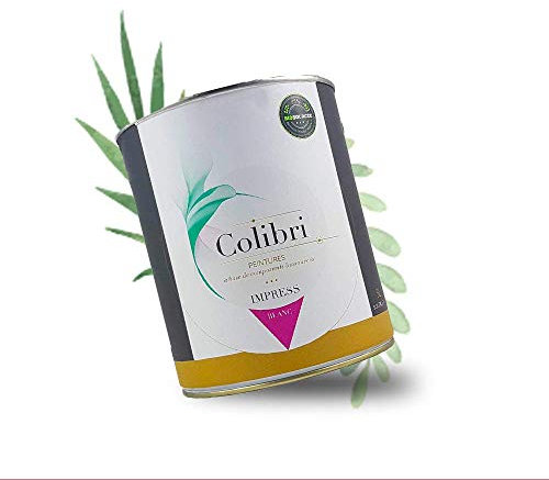 COLIBRI - Peinture Naturelle Ecologique et Bio-sourcée A+ - Sous-couche impression placo plâtre Murs et plafonds - 3 litres - Blanc - 30m2