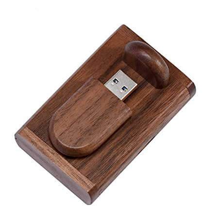 UFARID Haute Vitesse USB3.0 Clé USB Flash Drive Mémoire USB 3.0 en Bois personnalisée avec boîte en Bois, clé USB 3.0 pour sauvegardes, Photos, vidéos(16GB)