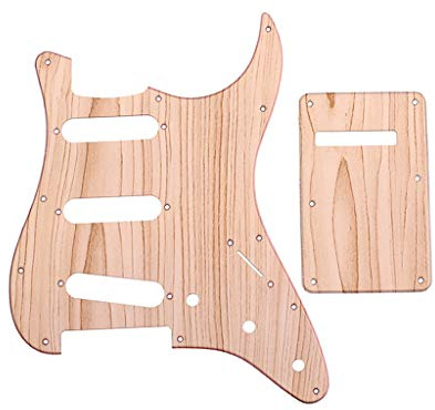 Alnicov 11 Loch Stratocaster Pickguard SSS Maplewood Grain Guitar Pickguard Backplate für Standard Strat Guitar Replacement