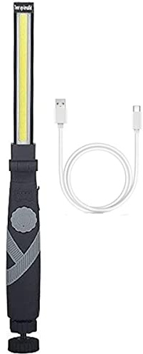 Lampada da Lavoro LED Ricaricabile Magnetica Portatile Professionale per Officina Pieghevole, Luce di Lavoro LED Ricaricabile con Base, Lampade Ispezione per l'escursione di Campeggio All'aperto