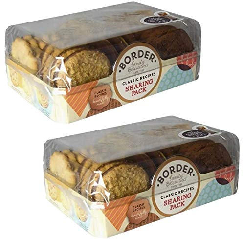 Borders Biscuits Selection Pack (Pack of 2 x 400g) | Luxury Assorted Biscuit Selection | 6 Buttery Flavours | Family Sharing Treat Box | Sweet Snack Hamper Gift | Biscuit box | Biscuit bulk