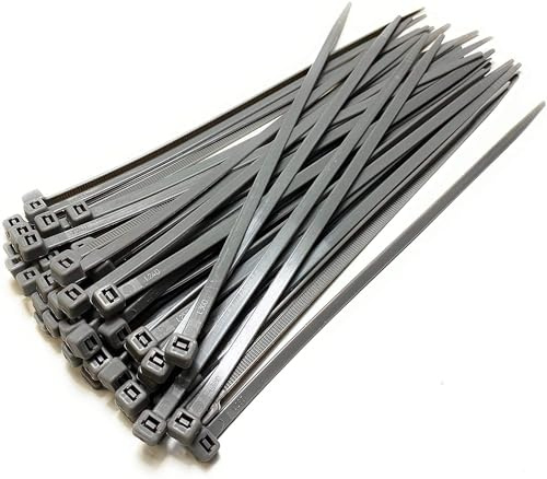 Silver/Grey Cable Ties Different Sizes Short Long Heavy Duty Premium Ties (100, 300mm x 4.8mm)