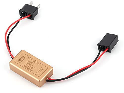 Contrôleur Stroboscopique de Phare à LED Boîtier de Contrôleur de Lumière Flash en Plastique Prise H7 pour Phare LED Antibrouillard Petite Lumière,feux extérieurs de voiture