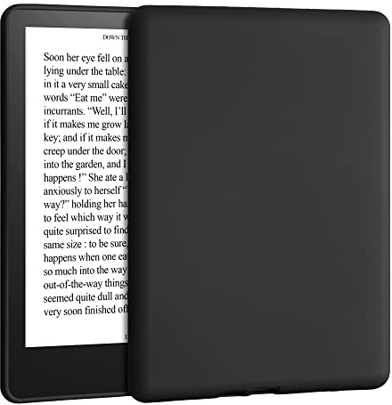 kwmobile Hülle kompatibel mit Amazon Kindle Paperwhite 11. Generation 2021 - Silikon eReader Cover Case Schutzhülle - Schwarz matt