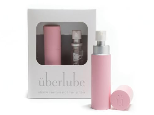 Uberlube Premium Silikon Gleitgel – Diskretes Reise-Set (Rosa – 15ml) | Geruchlos, latexsicher, wasserfest, langanhaltendes Gleitgel, persönliches Gleitmittel für Privatsphäre