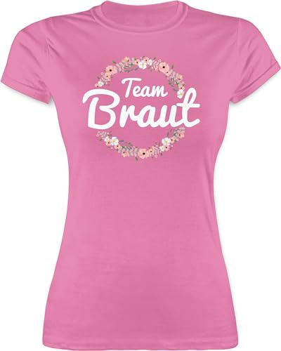 Shirtracer - Shirt Damen - JGA Junggesellenabschied Frauen - Team Braut Blumenkranz - Bride Crew