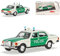 Mercedes-Benz E-Klasse W123 280E Limousine Polizei Weiss Grün 1975-1986 H0 1/87 Schuco Modell Auto mit individiuellem Wunschkennzeichen