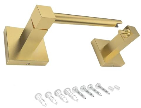 Toilettenpapierhalter, Wandmontage, Toilettenpapierhalter, Edelstahl, für Badezimmer, Küche, Organizer und Aufbewahrung (Gold)
