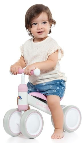 MOLTO | Bicicleta sin Pedales My 1st Ride on Rosa Corre Pasillos para Uso en Casa o en el Parque | Juguetes Infantiles Seguros y Resistentes | Fomenta el Desarrollo de los niños y niñas | + 10 Meses