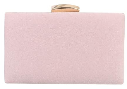 Ital Design KLEINE DAMEN ABENDTASCHE KUNSTLEDER CLUTCH SCHULTERTASCHE ALTROSA