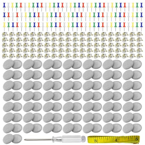 Tornillo de Reparación de Techo de Coche - 100PCS Botones Reparación Techo Coche,Reparación Techo Coche con Pasadores,Destornillador,Cinta,Coche Techo Para Todos Los Coches Fijos Universal Retenedor