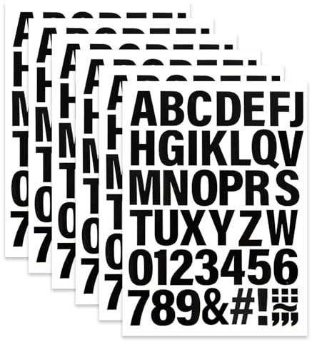 Buchstaben zum Aufbügeln 2 Zoll Bügelbuchstaben für Textilien Bügel Buchstaben und Zahlen zum Aufbügeln auf Stoff für Kleidung 6 Blatt