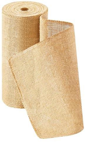 HEETA Jute Tischläufer Rolle 30cmx10m , Eco Jute Tischband aus Natur Stoff - Natur Stiff für Hochzeit, Bauernhaus Party, Kommunion, Rustikale Tisch Dekoration