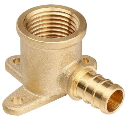 XUXPFJ Raccordi a crimpare Pex in Ottone Connettore Multiuso in Metallo Transizione da Pex a Rame filettato Pex Raccordo a crimpare Gomito a Goccia(0.5inch NPT)