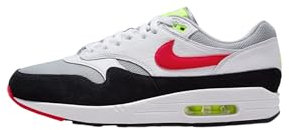 Nike Air Max 1 Men's Trainers Hf0105 Trainers Shoes, White, red, grey, orange, 39 EU