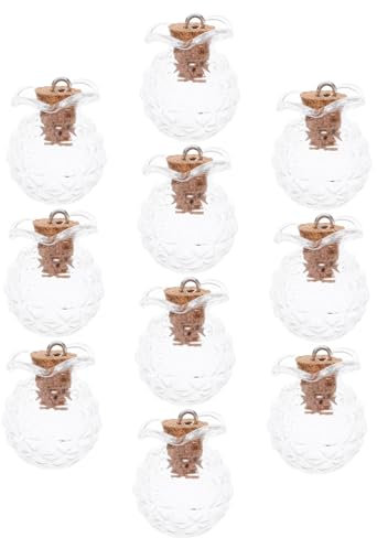 GOOHOCHY 10sets Wishing Bottle Glass Diy Decorative Bottles Corks for for Messages