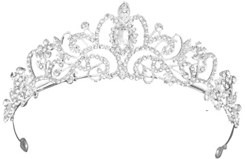 GAJUS 1 pezzo corona da sposa, corona da donna, corona da sposa, corona di cristallo, corona da matrimonio, ballo di fine anno, sfilata, festa delle principesse, festa di compleanno, ecc.