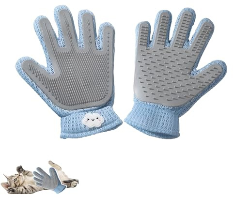 louuuou 1 Pcs 2 in 1 Pet Hair Removal Glove Cat Grooming Glove, Pet Grooming Gloves Dog Hair Removal Mitt, Cat and Dog Universal Bathing Massage Comb Supplies