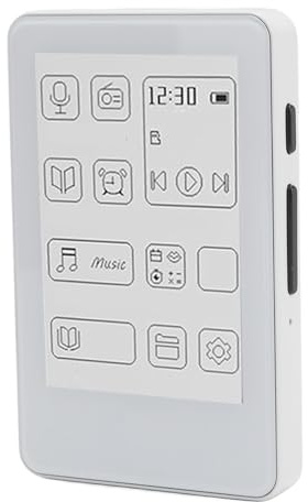 VELATEMOR Lecteur MP3 2,7 Pouces d'encre, HiFi Sound Type C Charges Electronic Book, Prend en Charge jusqu'à 128 Go, Lecteur de Musique MP3 Bluetooth 5.0 pour Le Voyage